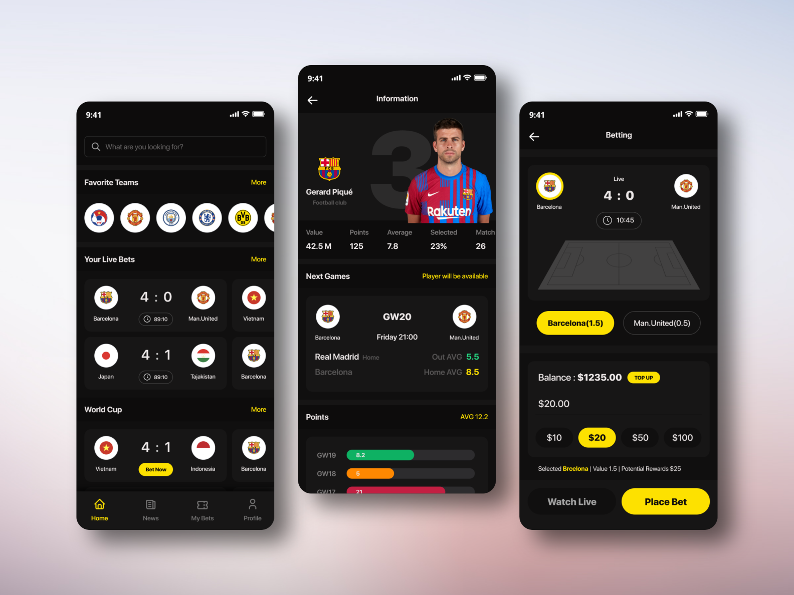 Sports Betting App by Prashant on Dribbble