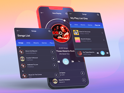 Music Player App app design mobile app music app music player app ui design ux design