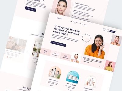 Skin Care Landing Page beauty beauty care beauty product beauty tips branding cosmetic products cosmetics dermatology design landing page skin skin care landing page skin care product skin care product website skin care website typography ui design uiux design web design website design