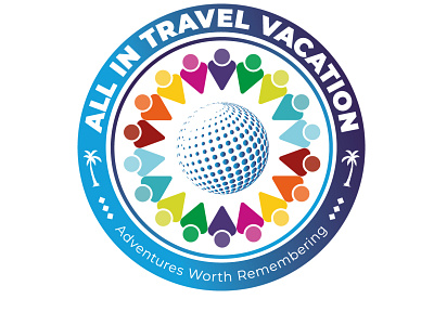 All in travel Vacation graphic design logo