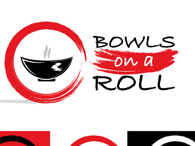 Bowls on a Roll graphic design logo