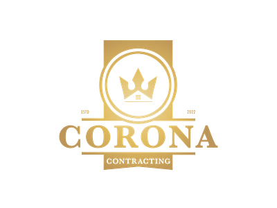 Corona Contracting graphic design logo