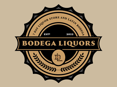 Bodega Liquors graphic design logo