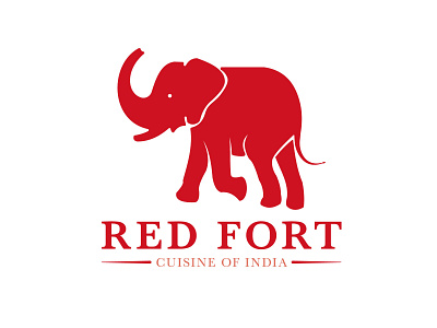 Red Fort - Cuisine of India graphic design logo