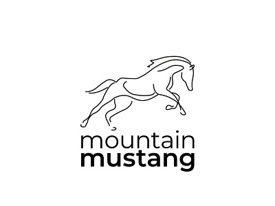 Mountain Mustang graphic design logo