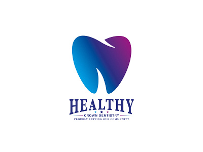 Healthy Crowns Dentistry graphic design logo