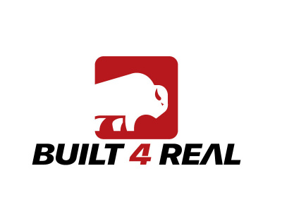 Built 4 Real graphic design logo