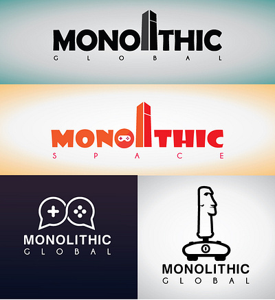 Monolithic Global Logo Ideas branding icon illustration logo typography