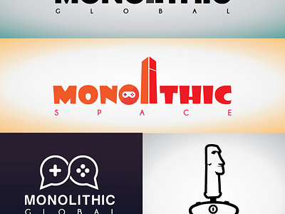 Monolithic Global Logo Ideas branding icon illustration logo typography