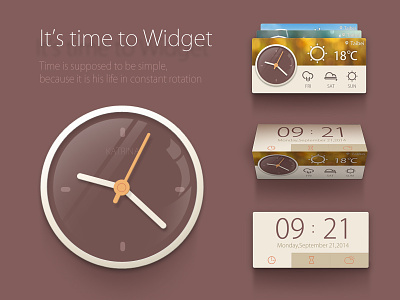Clock Widget clock time weather widget