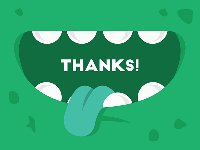 Hello Dribbble! first first post illustration kids monster mouth new new user post thanks user vector