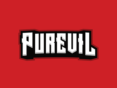 PUREVIL branding creative design designer logo mascot type type daily typo logo typogaphy vector