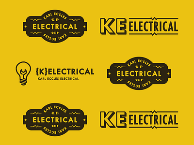 K Electrical Brand brand branding creative design designer electric electrical electrician local logo vintage