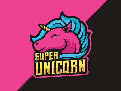 Super Unicorn brand branding fantasy horse horse logo logo mascot super unicorn unicorn logo unicorn mascot