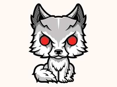 Dire Wolf - Ghost dire dire wolf dire wolves dog dog illustration game of thrones ghost got jon snow vector art wolf wolf illustration wolves