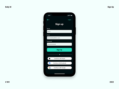 Sign Up - Daily UI 001