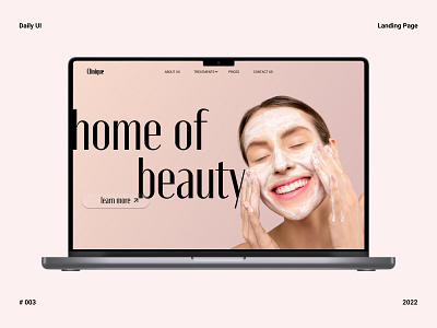 Landing Page - Daily UI 003 beauty salon branding daily ui design landing page ui web design