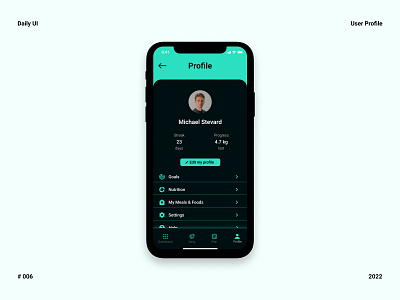 User Profile - Daily UI 006 app app design daily ui design fitness app ui user profile