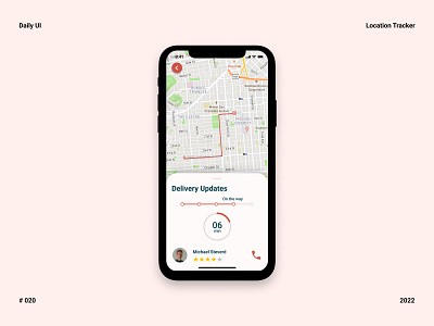 Location Tracker - Daily UI 020 app app design daily ui delivery design location location tracker tracker ui