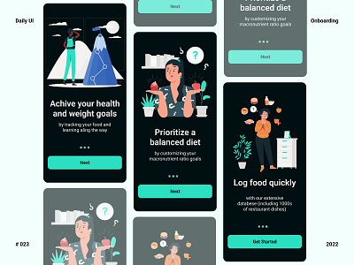 Onboarding - Daily UI 023 app app design daily ui design fitness app onboarding ui