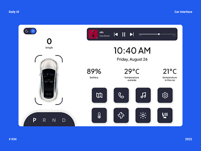 Car Interface - Daily UI 034