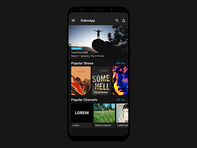 VideoApp android app design galaxy mobile s8 samsung video