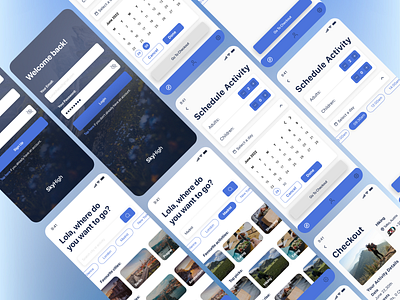 SkyHigh: Travel app design adventure app app design berlin booking cities countries flight london plan plane prague product design tourism tourist travel traveling trip ui ux design