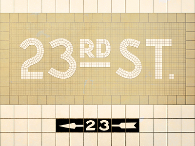 Stay on the train. 23 mosaic new new york nyc square street subway typography york