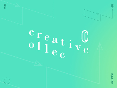 ⓒⓒ arrow brand c collective creative green linear logo nyc serif teal
