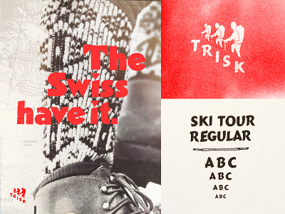 Trisk - Poster adventure font font design hiking mountain outdoor posters retro swiss typography vintage wilderness