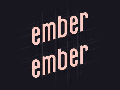 🔥 e m b e r s 🔥 brand brand identity branding ember fire grid grid logo logo logotype lowercase process typography