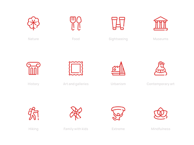 Travel app icons app icon ui vector