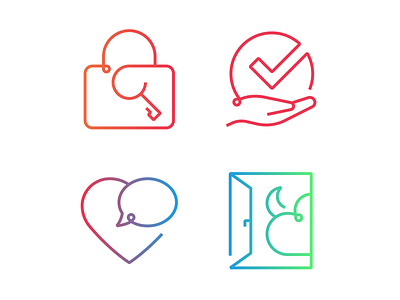 Onboarding screen pictograms app icon illustration ui vector