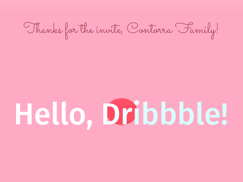 Hello, Dribbblers! aftereffects debut firstshot hello hellodribbble invite