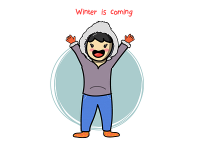 Winter is coming cute doodle dribbble follow game of thrones illustration illustrator instagram vector winter winter is coming