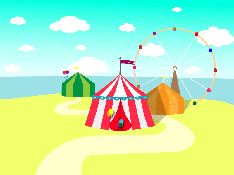 Life is a circus adobe animate animatecc animation animation 2d animation design flatdesign gif illustration illustrator vector