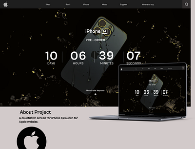 Landing Page for Apple website design landing page ui uiux ux design