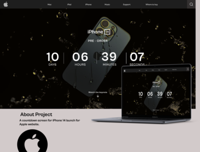 Landing Page for Apple website by Amajuoritse Okotie on Dribbble