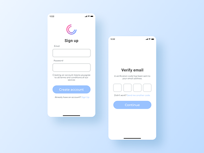 Sign Up / Verify Email UI by Maryna on Dribbble