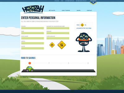 Hoozah Web Design 2 automotive cartoon graphic design interface layout ui ux web design