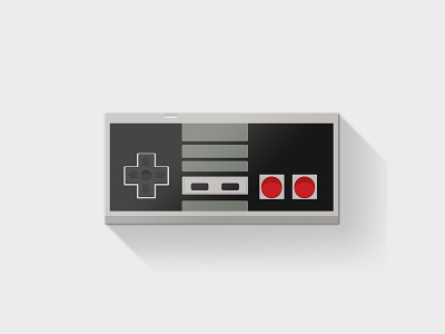 Flat Nintendo Controller flat graphic design icon illustrator