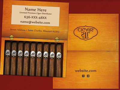 Cigar Company Business Card branding business cards graphic design