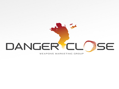 Danger Close Logo brand branding graphic design illustrator logo logo design weapons marketing