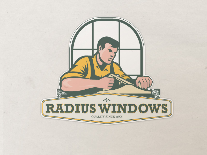 Window Mfg Logo logo logo design brand graphic design illustrator vintage branding