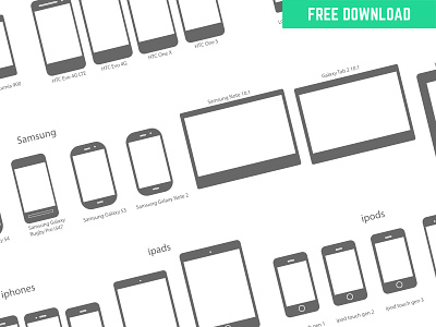 FREE Mobile Device Icons free icons illustration mobile phones ui