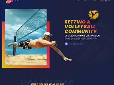 Volleyball website design colorful website ui ux volleyball web design