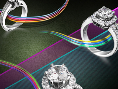 Rings colorful jewelry print ad rings texture