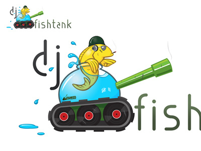 Fishtank illustrator logo design vector