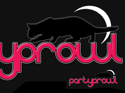 Partyprowl Logo graphic design illustrator logo logo design nightlife photoshop pink