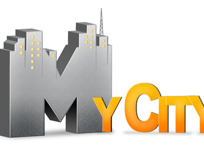 My City 3d graphic design logo logo design